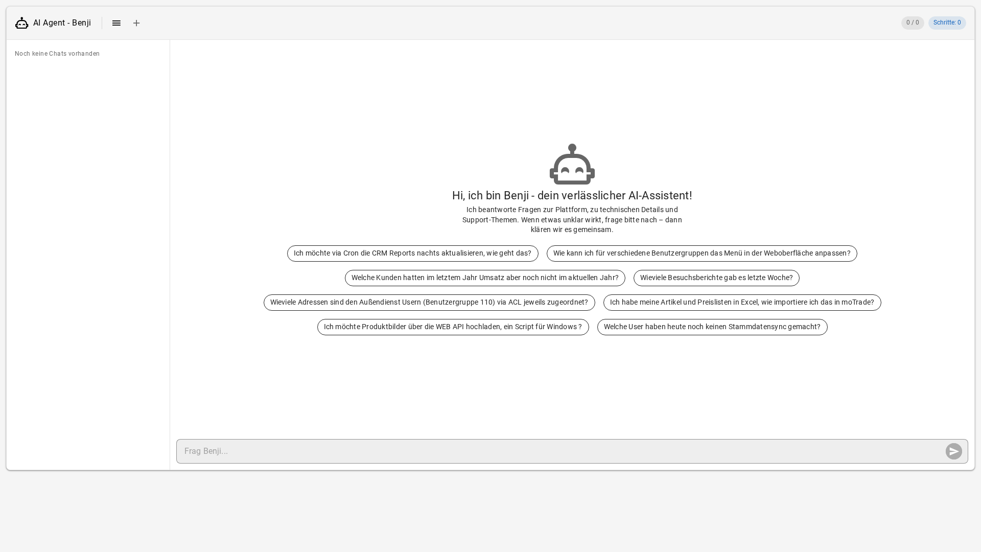 AI Agent: Benji unterstützt bei Datenanalyse und Konfiguration Datenre